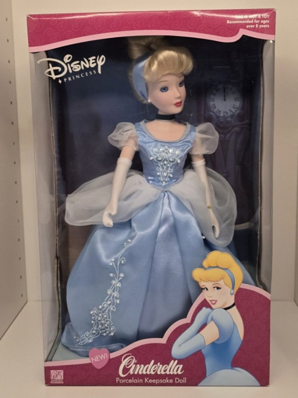 Disney Princess Cinderella Porcelain Keepsake Doll - 16" Tall - Vintage 2002